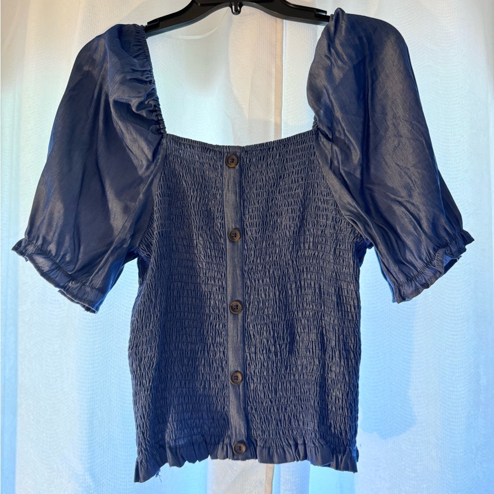 Zenobia shirt 1x denim style blouse